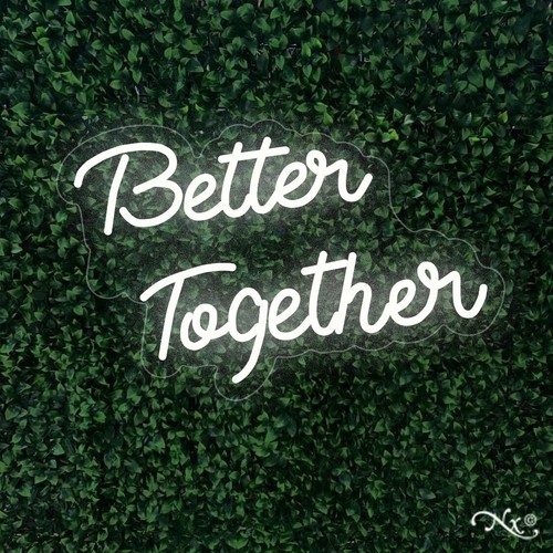 NEU "BETTER TOGETHER" 32x20 LED FLEX WANDSCHILD FARBOPTIONEN & FERNBEDIENUNG LF005 - Bild 1 von 3