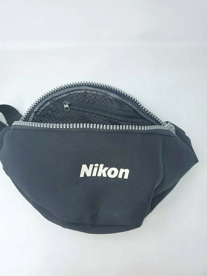 Nikon camera Fanny Pack bum Bag waist Neoprene Festival Belt Vintage black  - Image 2 of 4