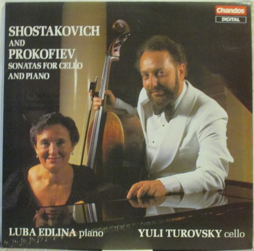 SHOSTAKOVICH / PROKOFIEV Sonatas for Cello & Piano LP Yuli Turovsky, Luba Edlina - Foto 1 di 2