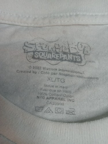 Spongebob T-shirt Men's Size XL Funny Work Shirt Short Sleeve Nickelodeon  - Picture 4 of 6