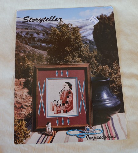 c1989 Kreuzstich Einzelkarte Geschichtenerzähler von Laurel Smith Stichzahl 68 x 89 - Bild 2 von 4