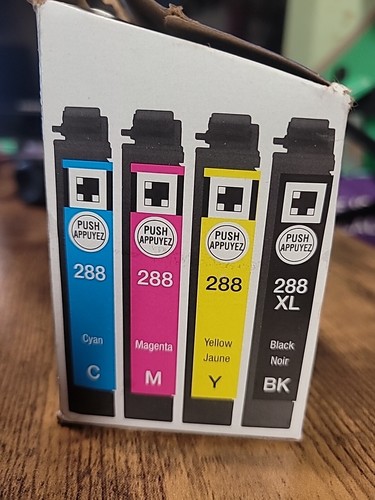 Juego de cartuchos de tinta Epson 288XL cian magenta amarillo y negro T288XL-BCS NUEVO - Imagen 2 de 4