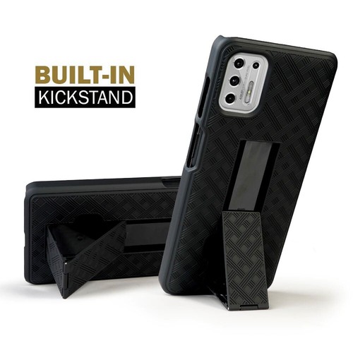 Für Motorola Moto G Stylus 2021 Holster Hülle Slim Robust Stark Gürtelclip SCHWARZ  - Bild 2 von 6