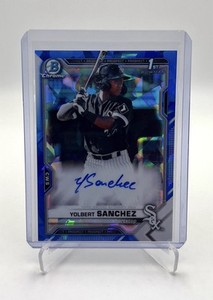 2021 Bowman Chrome Sapphire Yolbert Sanchez Auto #BSPA-YS