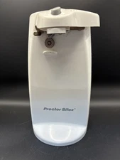 Proctor Silex Electric Can Opener White Model 75220R 8.5” Tall Works Vintage