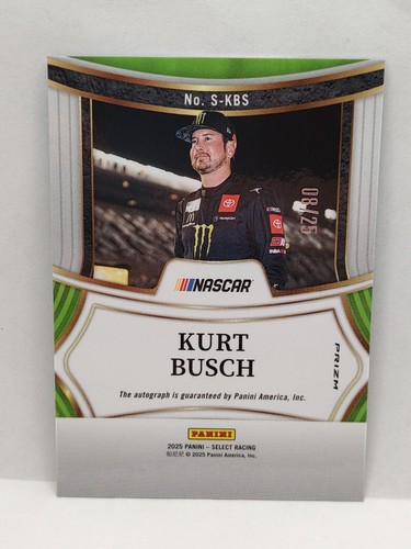 2025 Select Kurt Busch Tie-Dye Prizm Auto /25 Racing NASCAR Monster - Bild 2 von 2