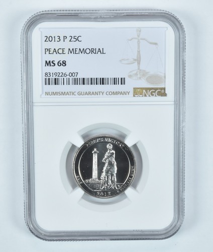 2013-P Washington Quarter Peace Memorial ATB MS68 NGC