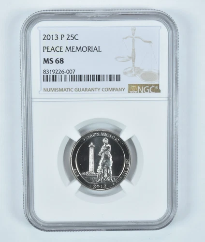 2013-P Washington Quarter Peace Memorial ATB MS68 NGC