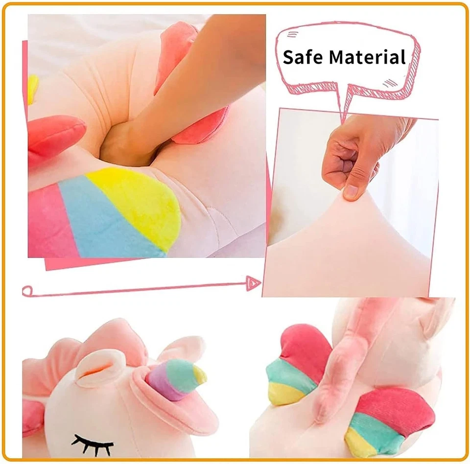 Pink Unicorn Stuffed Animal Plush Toy 40cm Cute Soft Unicorn Plushies Toy Pillo - image 3 of 4