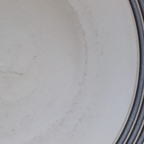 Denby Intro Dinner Plate X2 Brown Cream Stripe Stoneware D 27cm Serving - Picture 15 of 22