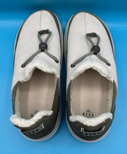 Reef Rambler Herren Gr. 11 Mokassins Slipper Freizeitschuhe Sherpa Grau - Bild 3 von 11