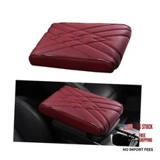 Car Center Console Cover, Memory Foam Vehicle Arm Rest Seat Box Cushion Red