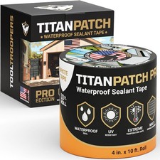 Titan Patch PRO Waterproof Sealant Tape – White 4" x10' – Stops Leaks Fast & ...