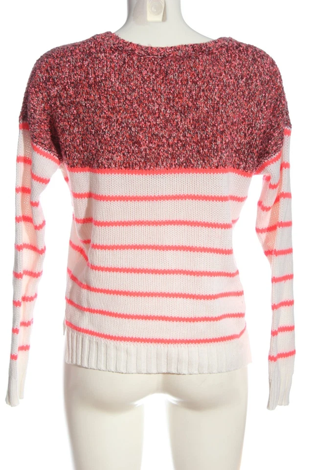 VILA Jersey trenzado Mujeres Jersey Talla EU 34 rosa-blanco look casual - Imagen 2 de 4