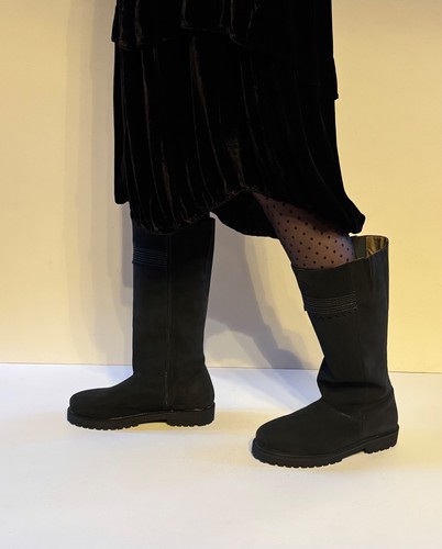 GUDRUN SJODEN SCHWARZE WILDLEDER STIEFEL ~ KNIEHOCH ~ NEU US 9,5 / EU 41 / UK 7-8 - Bild 10 von 24