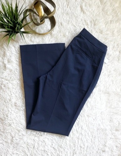 GAP High Rise Curvy schmale Bootcut-Hose drapiert Baumwolle marineblau 18 HOCH RT $ 90 - Bild 8 von 13
