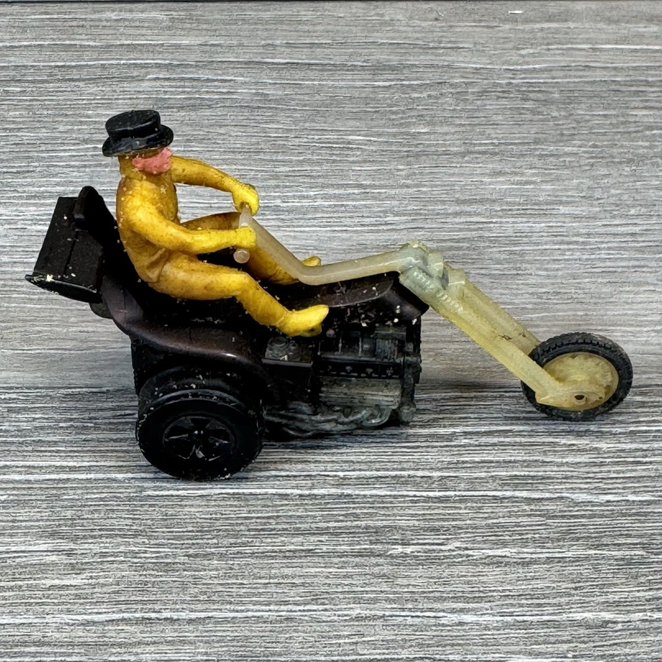 风火轮 Chopcycle Bruiser Cruiser 棕色黄色发球杆 1971 美泰 - 零件 — 第 4/4 张图片