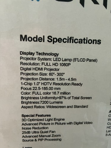 Orion R200 Smart Projector - Picture 8 of 11