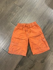 Oshkosh B'Gosh Boys Orange Cargo Shorts Tie Closure 7
