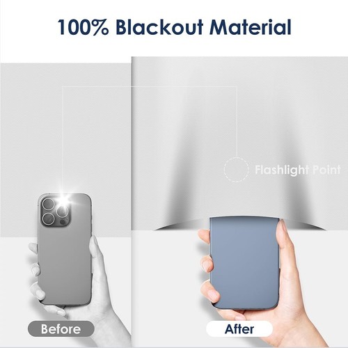 Blackout Curtains for Bedroom, 36" x 57" Temporary Blackout 57"W x 36"H White - Bild 4 von 7