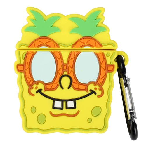 Spongebob Ananas Brille AirPod Etui mit Karabinerhaken - Bild 1 von 4