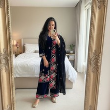 SALWAR KAMEEZ PAKISTANI INDIAN WEDDING PARTY WEAR DRESS BOLLYWOOD SUIT SHARARA