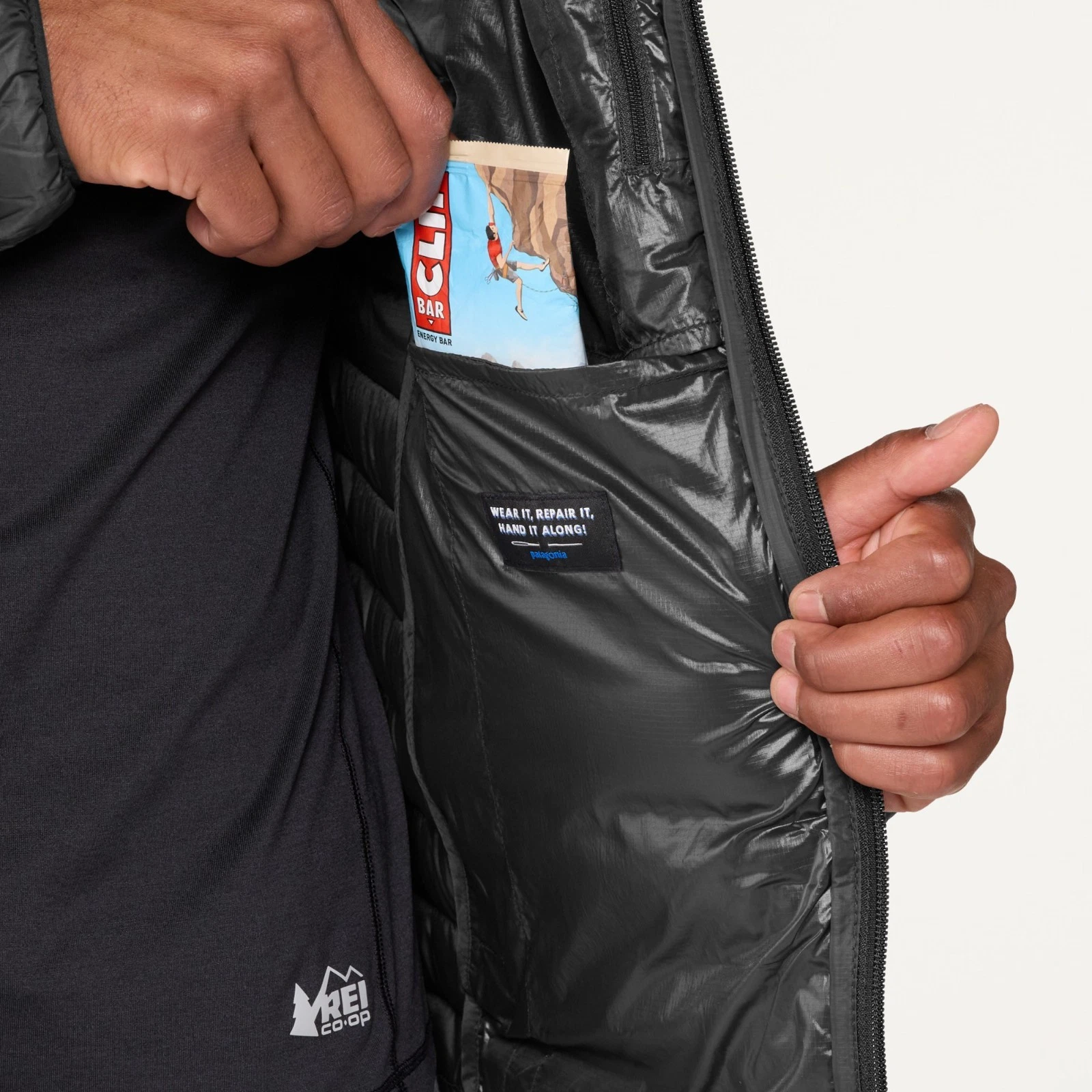 Patagonia Down Sweater - Men's, Color: Black - product detail image 4