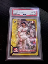 2022 Bowman - #41 Spencer Strider Yellow /75 (RC) PSA 8