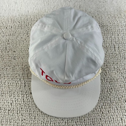 Vintage Toyota Strap Back Trucker Rope Hat OSFA Pittsburgh Embroidered Cap White - Picture 2 of 8