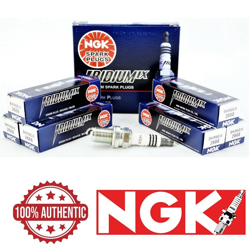 Set of 6 NGK BKR8EIX Iridium Spark Plugs Racing Colder Genuine 2668 USA