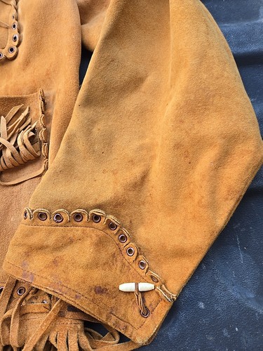 Chaqueta Vaquera Western Vintage Años 60 70 WILD WESTERN Cuero Flecos Frontera Occidental - Imagen 12 de 16