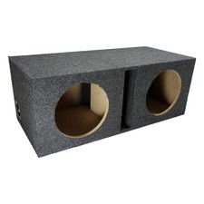 Car Audio Dual 10" Vented Subwoofer Stereo Sub Box Ported Enclosure Speaker