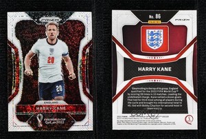 2022 Panini Prizm World Cup Qatar White Sparkle Prizm Harry Kane #86