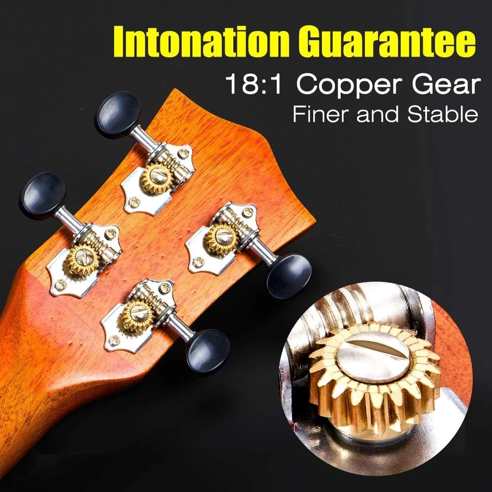 Acoustic-Electric Concert Ukulele 23 Inch with Equalizer & Essential Accessories - Image 4 of 4