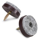 Felt Pads for Furniture (50 Pieces) - Round Screw-in Sliders for Chair Legs, ...