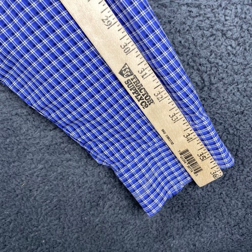 Ralph Lauren Mens Blue Check Plaid Long Sleeve Button Down Shirt LT Tall - Picture 10 of 15
