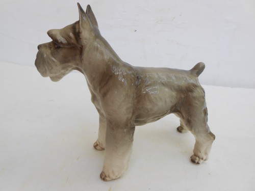 Shafford Blue Ribbon Collection Keramik Schnauzer Hund Figur 8" lang Aufkleber - Bild 2 von 4