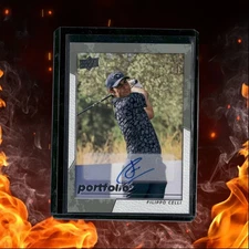 2024 Upper Deck Portfolio Golf Filippo Celli Color Photos Auto #61