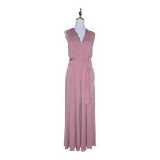 Free People FP Beach Dani Convertible Jumpsuit in Mauve Wide Leg Jersey M