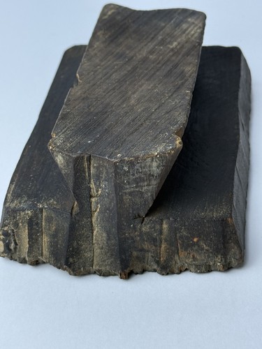 Bloque de impresión/sello textil tallado en madera antiguo patrón de hojas florales de 6,5" x 4,5" - Imagen 2 de 6