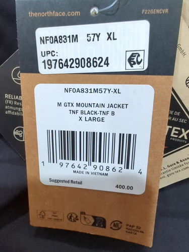 2025 Nuovo con etichette The North Face Gore-TEX GTX MOUNTAIN JACKET Uomo Extra Large - Foto 15 di 15