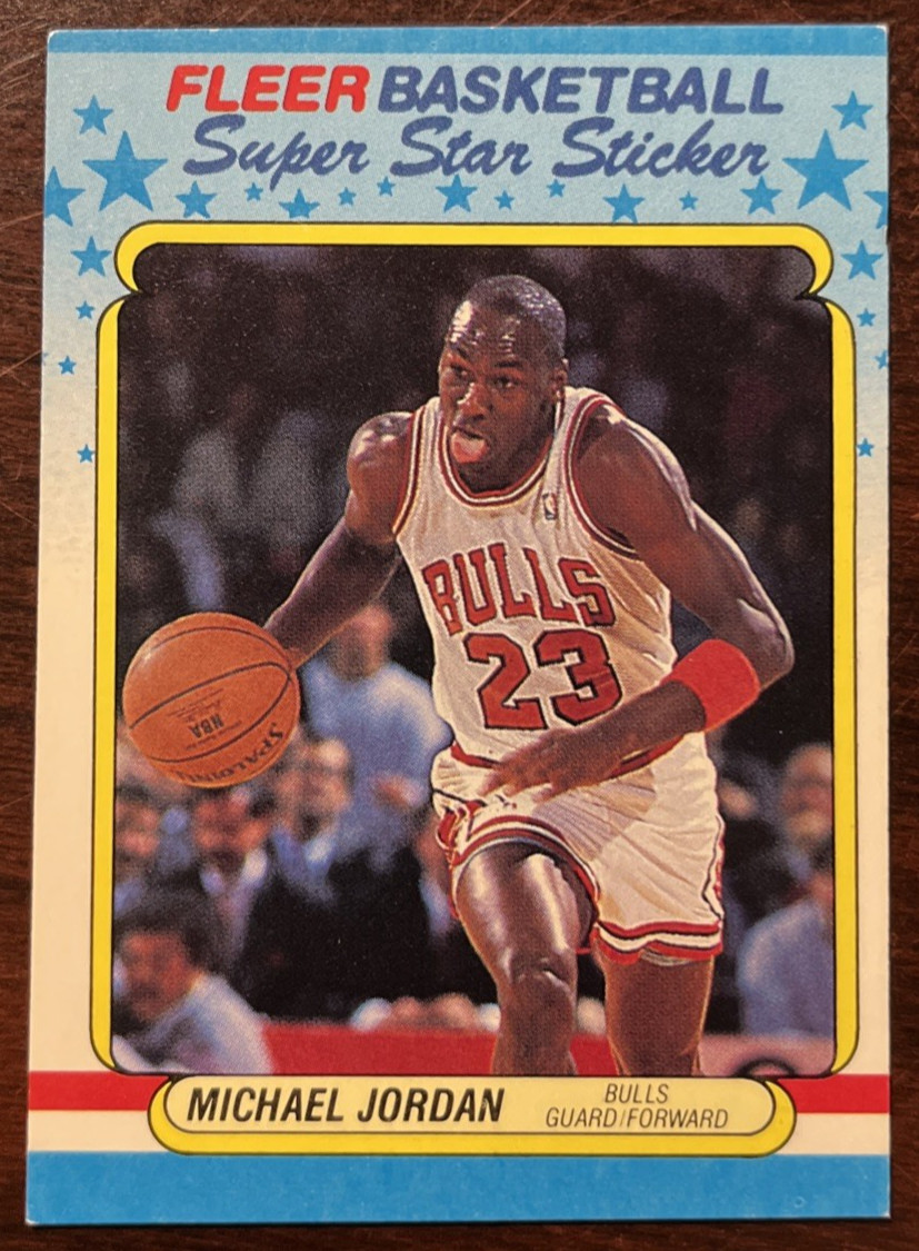 1988-89 Fleer Superstar Sticker #7 - Michael Jordan EX (JD-10-60)