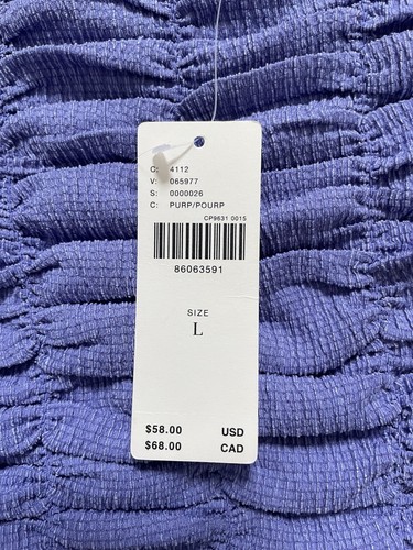 Neu mit Etikett $ 58 Anthropologie gerafftes Baby-T-Shirt lila Large - Bild 6 von 6