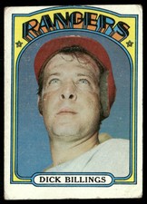 1972 Topps Dick Billings Texas Rangers #148