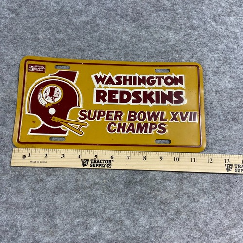 1983 Washington Redskins NFL Super Bowl XVII Champs geprägtes Nummernschild Etikett - Bild 7 von 8