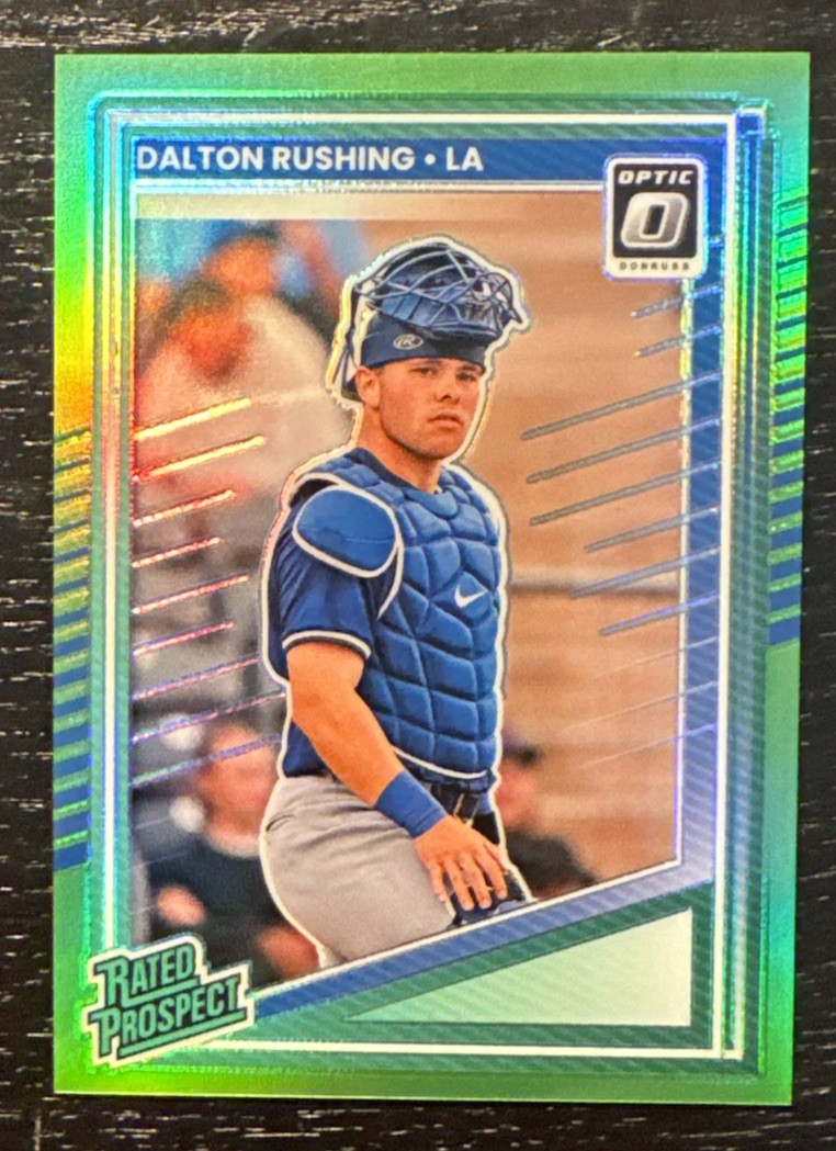 2025 Donruss Baseball Dalton Rushing Rated Prospect Lime Green Prizm 134/149