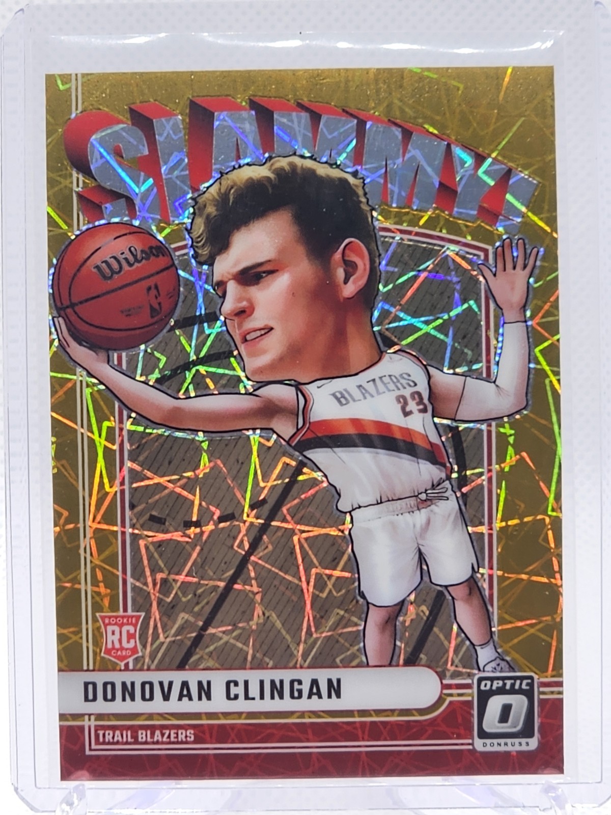 2024-25 Panini Donruss Optic Donovan Clingan Gold Velocity RC Slammy! /10 SSP