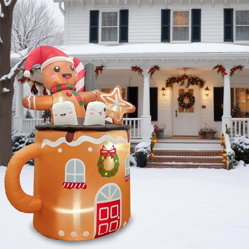  Decoración de exterior inflable de Navidad de 6 pies, inflables de Navidad  - Imagen 7 de 7