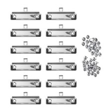 12x Mountable Clipboard Clips Hardware Heavy Duty Spring Loaded Document File