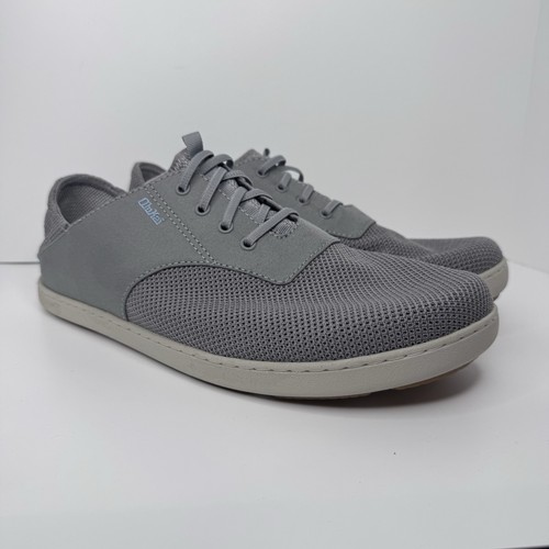 Zapatos sin cordones para barco Olukai Nohea Moku para hombre "sin corbata" grises para hombre talla 12 cómodos usados en excelente estado - Imagen 2 de 12